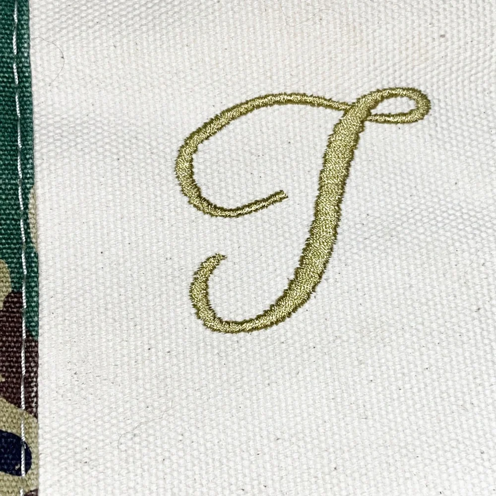 Vintage LL Bean Mini Canvas Tote Bag Embroidered "T" Trader Joes - Picture 2 of 5
